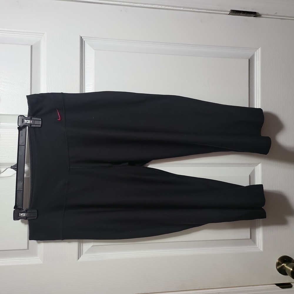 Nike Dri-Fit Capri Cropped Leggings Size LRG Black/Pink #016